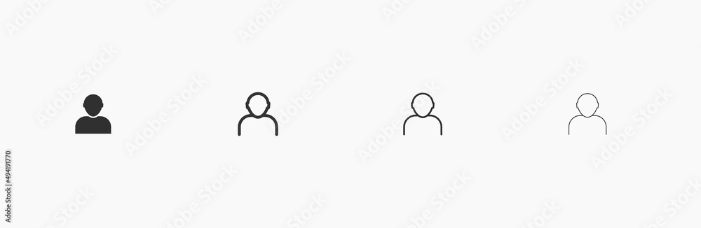 Avatar linear vector. User profile vector illustration Avatar linear vector. User profile vector illustration