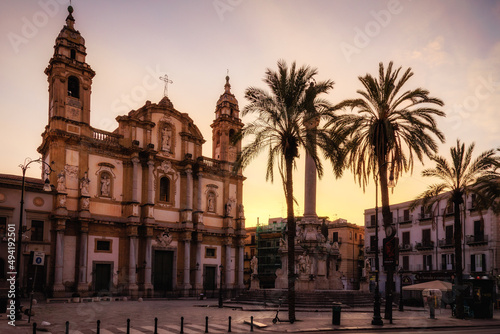 Palermo City in the morning Hours in Sicily, Italy