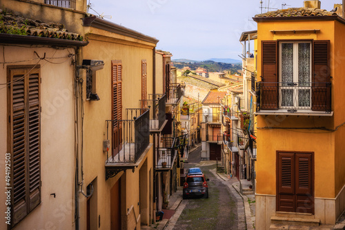 Fototapeta Naklejka Na Ścianę i Meble -  Corleone City on Sicily in Italy, Europa