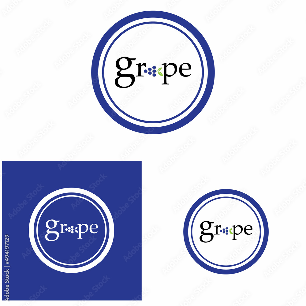 Grapes logo vector icon illustration design Grapes logo vector icon illustration design