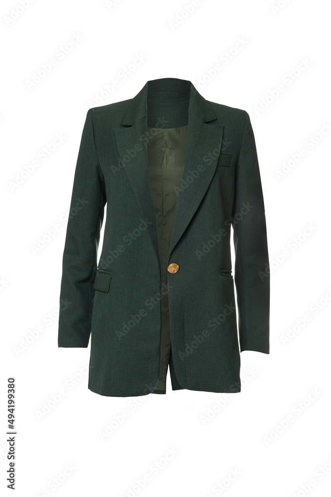 A custom-made green jacket for women