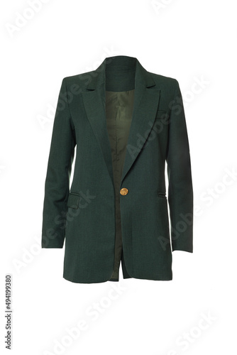 A custom-made green jacket for women