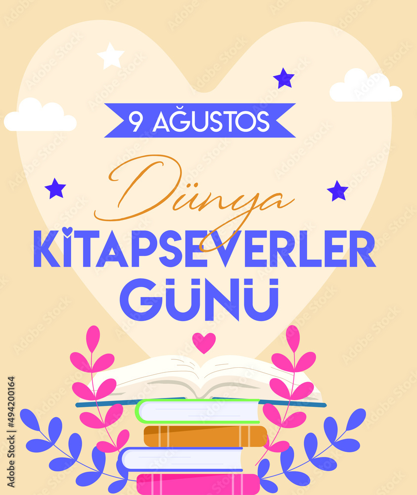 9 august,  world book lovers day turkish: 9 agustos dunya kitapseverler gunu