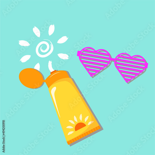 cosmetics with spf UV protection skin care cream tube