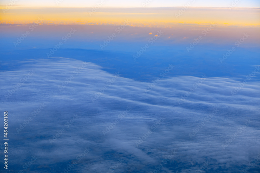 Clouds and haze view from above Clouds and haze view from above