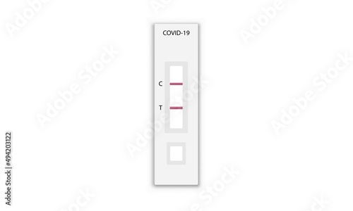 covid-19 check kit on the white background