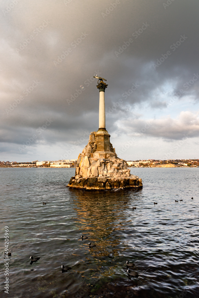 The Monument to the Sunken Ships in Sevastopol Bay