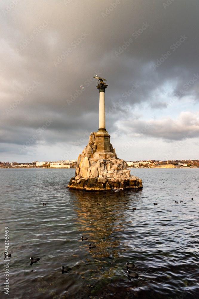 The Monument to the Sunken Ships in Sevastopol Bay The Monument to the Sunken Ships in Sevastopol Bay