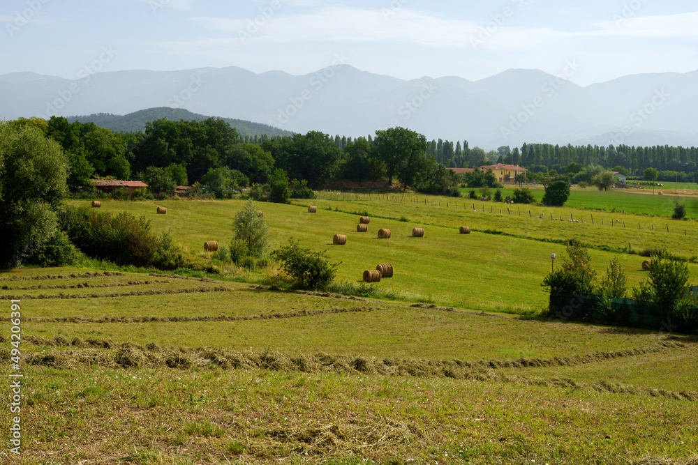 Fototapeta premium Rural landscape near Rieti, Italy