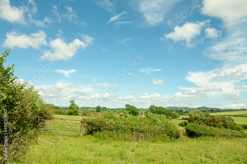 Summertime scenery around Herefordshire  England.