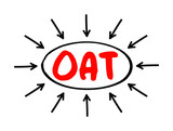 OAT Operational Acceptance Testing - used to conduct operational readiness of a product, service, as part of a quality management system, acronym text with marker