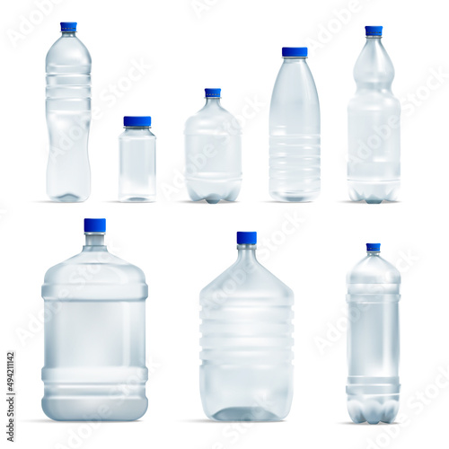 Realistic Plastic Bottles Collection