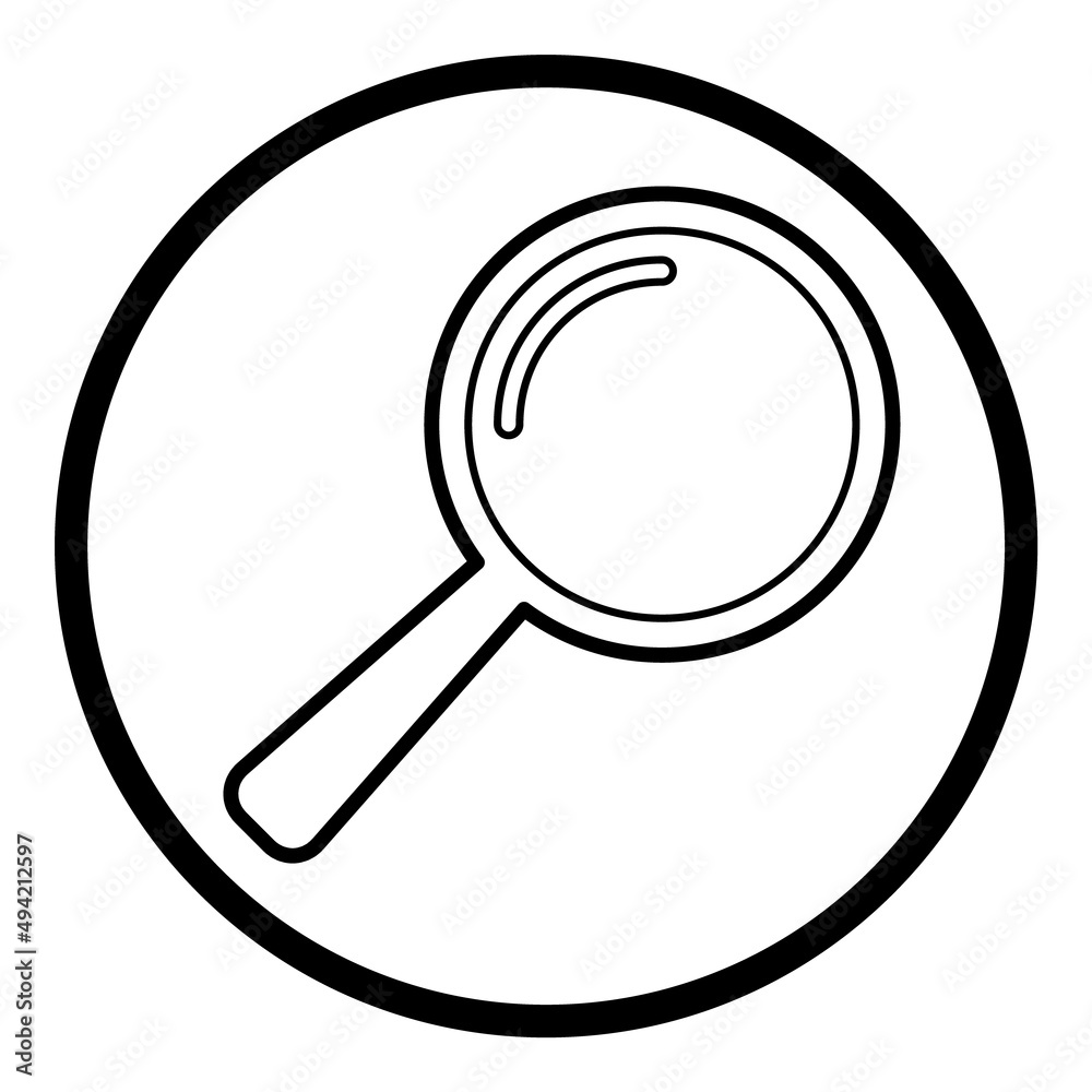 Circle Flat Icon Isolated On White Background