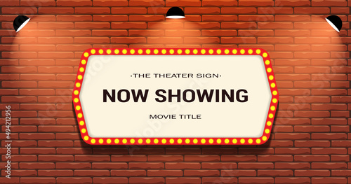 classic background cinema with sparkling lights