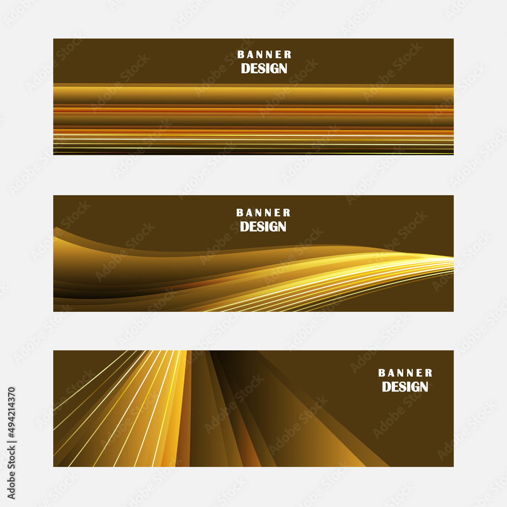 Naklejka premium Set of luxury banner design