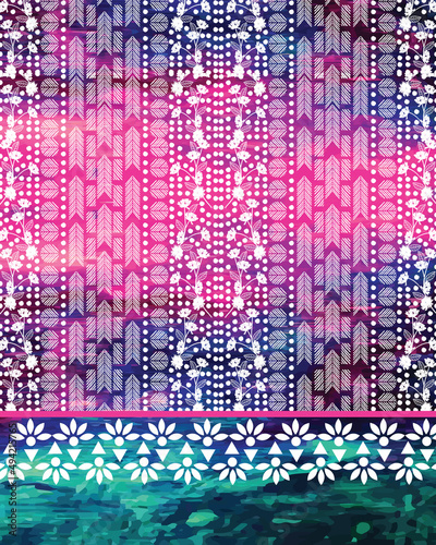 Konstfotografi South Asian, Indian Pakistani ladies shirt design or textile background