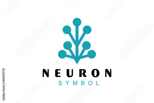 Neuron Nerve Cell or Coral Seaweed logo design inspiration