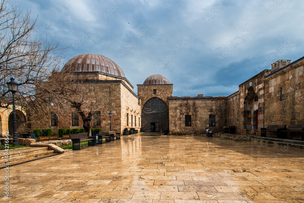 Fototapeta premium Payas Castle and Sokollu Mehmet Pasha Complex view in Hatay Province of Turkey 