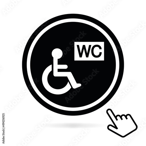 Logo toilettes personne handicapée.
