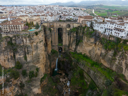 vista del tajo de Ronda o puente nuevo en el municipio de Ronda, Andalucía