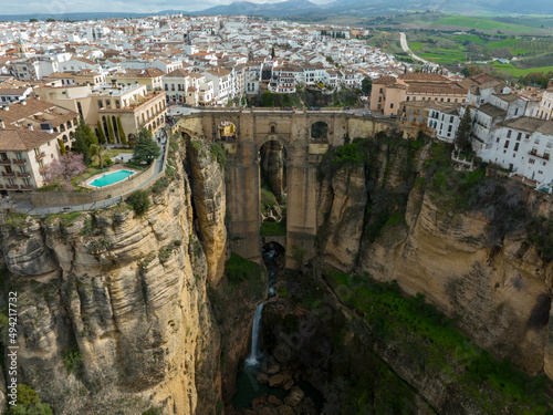 vista del tajo de Ronda o puente nuevo en el municipio de Ronda, Andalucía