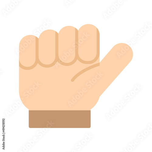 Illustration of Hand Gesture of six Number design icon