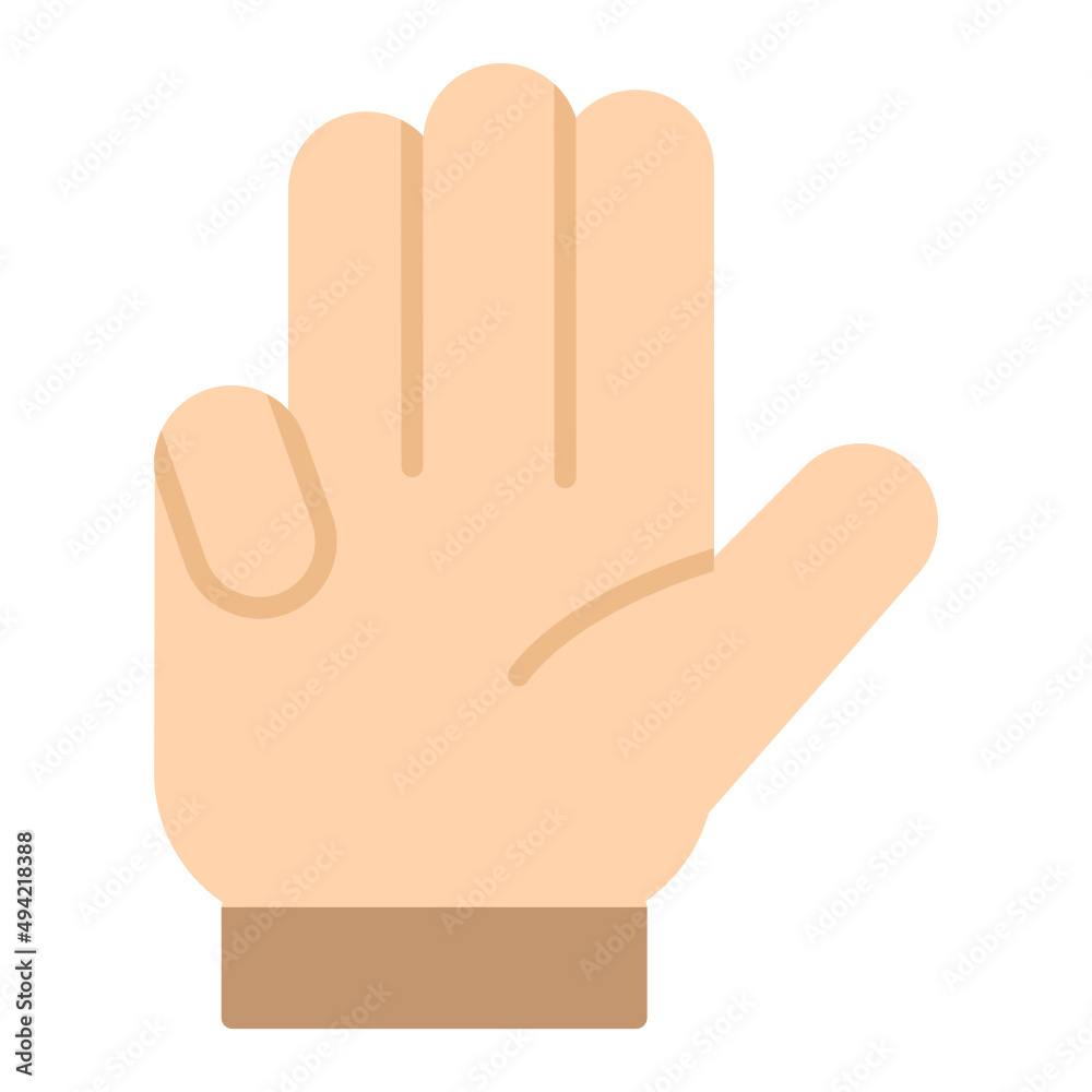 Illustration of Hand Gesture of Nine Number design icon Illustration of Hand Gesture of Nine Number design icon