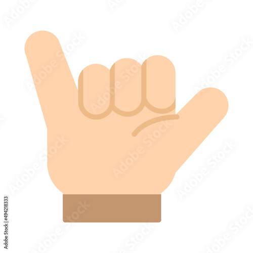 Illustration of Hand Gesture of Telephone design icon