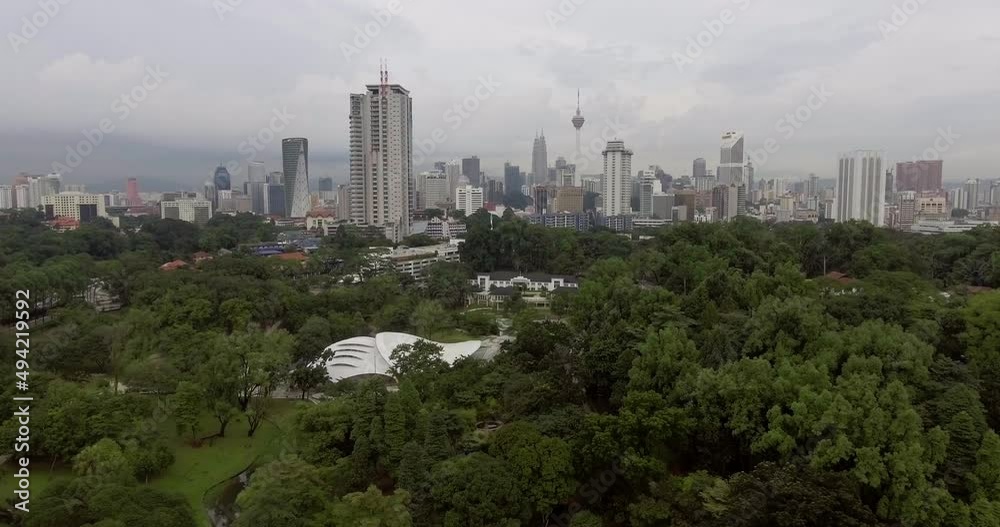 Drone circling around Kuala Lumpur Malaysia's skyview Drone circling around Kuala Lumpur Malaysia's skyview