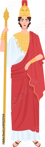 Athene or Minerva Goddess of Wisdom Illustration