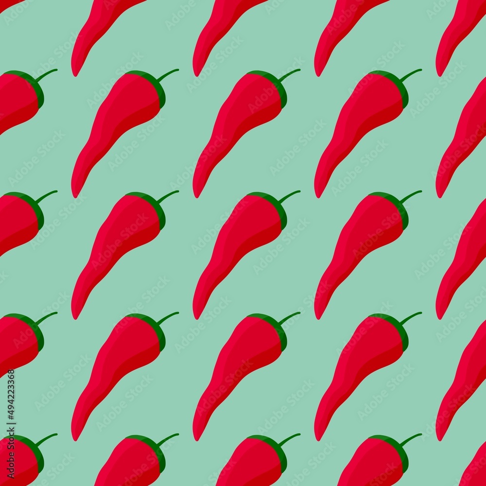 Vegetable seamless peppers pattern for fabrics and textiles and packaging and gifts and cards and linens and kids Vegetable seamless peppers pattern for fabrics and textiles and packaging and gifts and cards and linens and kids