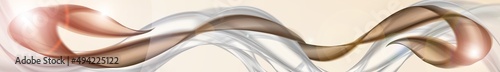 abstraction from a brown-gray wave on a beige background with highlights © Michael