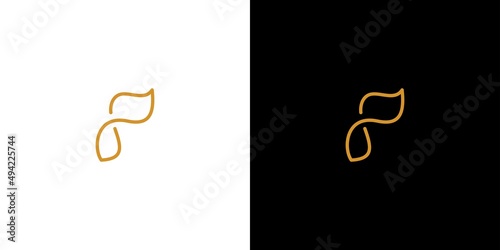 unique and luxury  letter P initials logo design