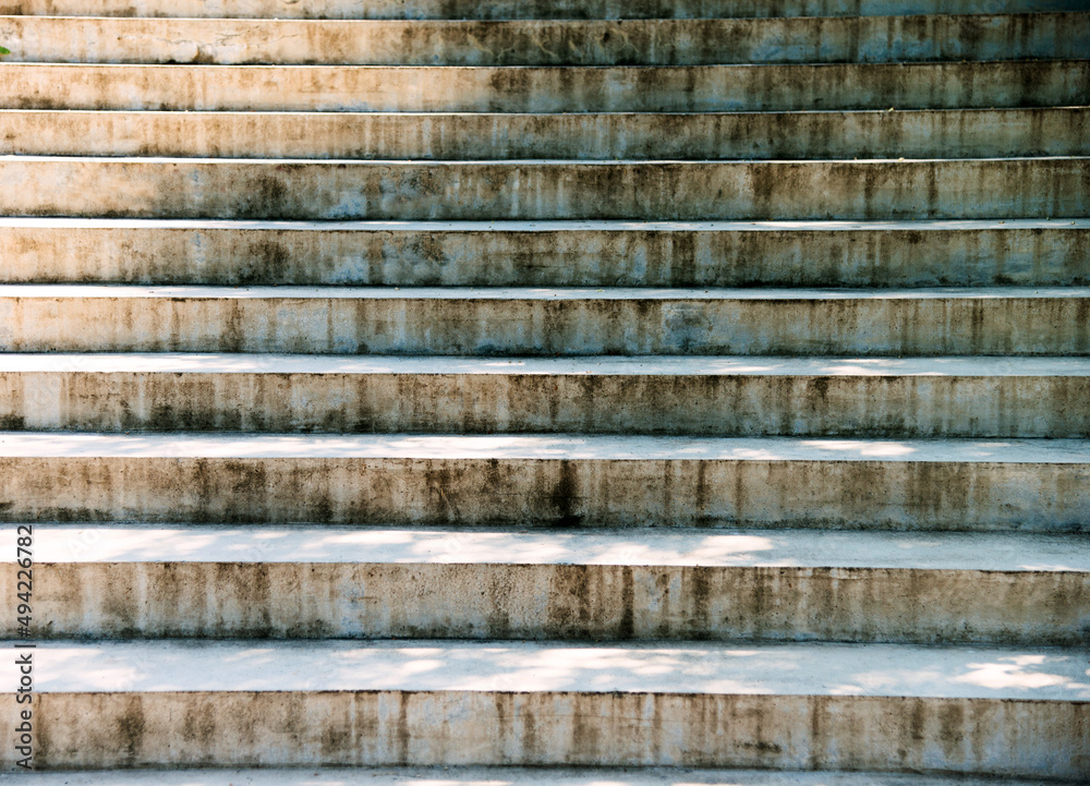 Detail of concrete stairs step