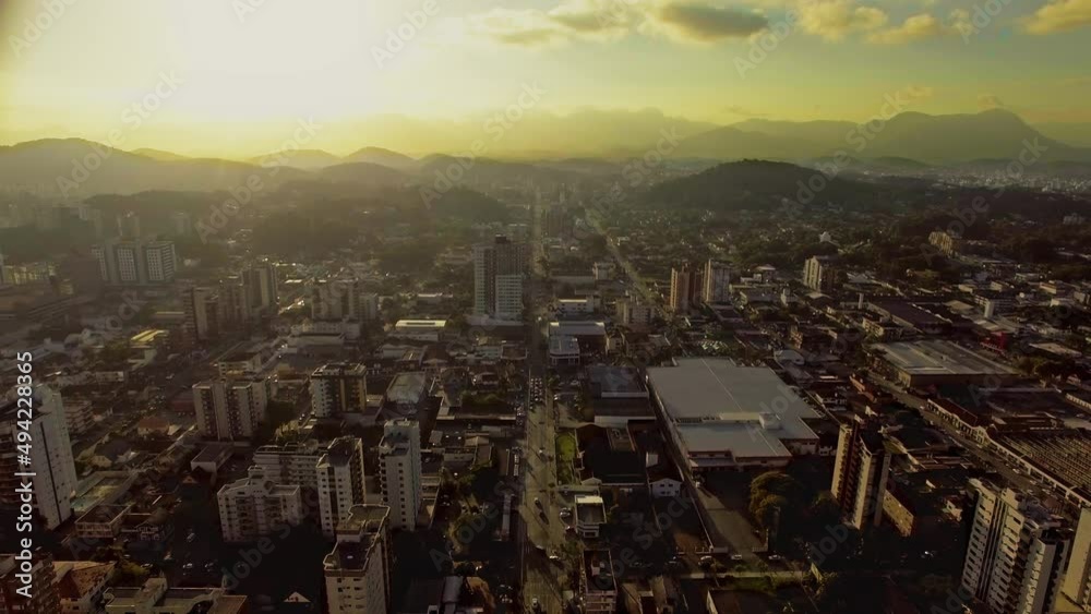 Por do sol cidade Joinville Santa Catarina