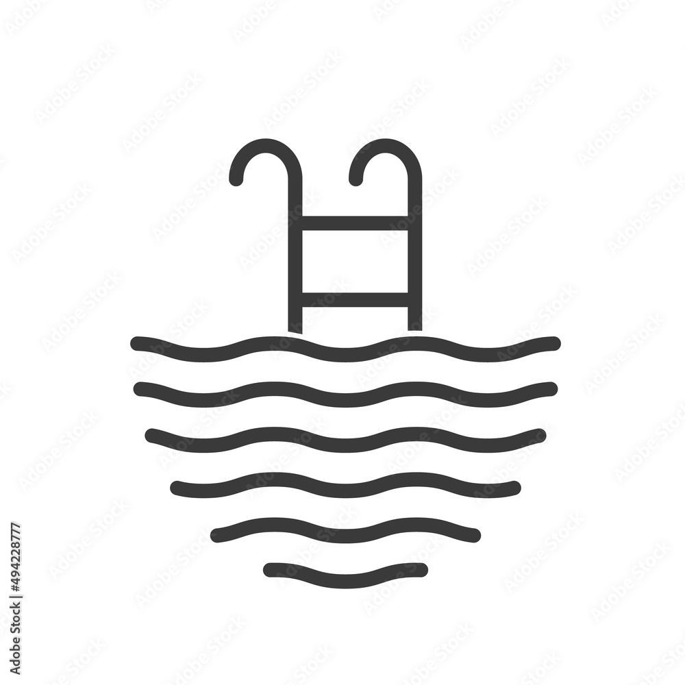 swimming pool ladder icon vector illustration swimming pool ladder icon vector illustration