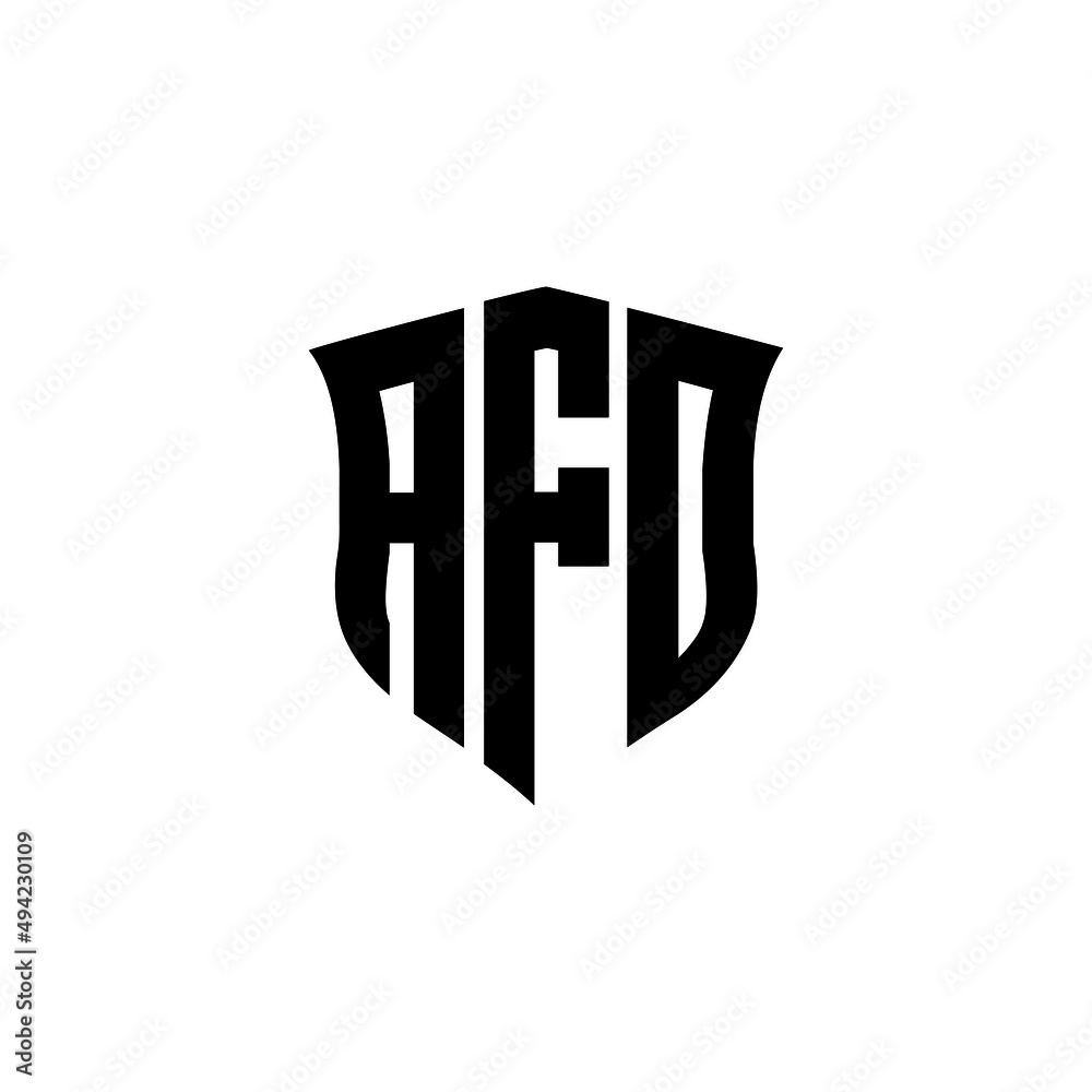 AFD letter logo design with white background in illustrator, vector