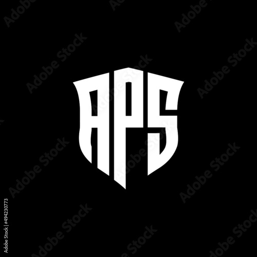 APS letter logo design with black background in illustrator, vector logo modern alphabet font overlap style. calligraphy designs for logo, Poster, Invitation, etc.