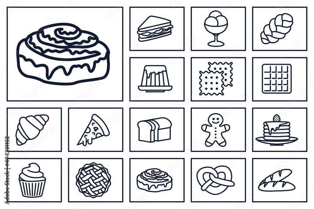 Bakery shop set icon symbol template for graphic and web design collection logo vector illustration Bakery shop set icon symbol template for graphic and web design collection logo vector illustration