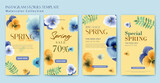 Watercolor Spring Promotion Instagram Stories Template Collection