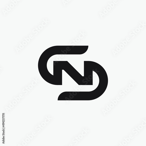 GND or G and D monogram design logo template.