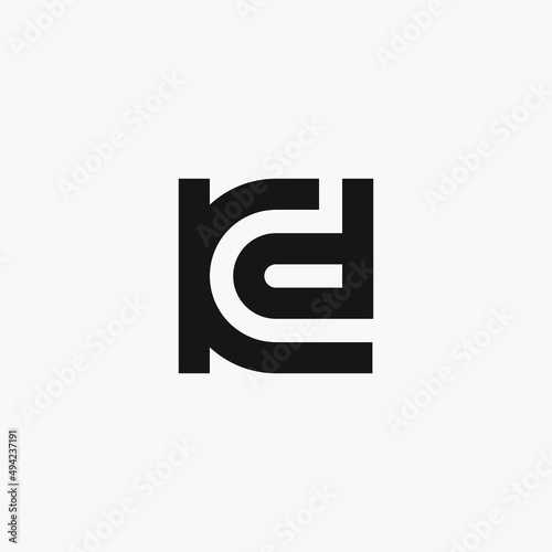 KD or DK monogram design logo template.