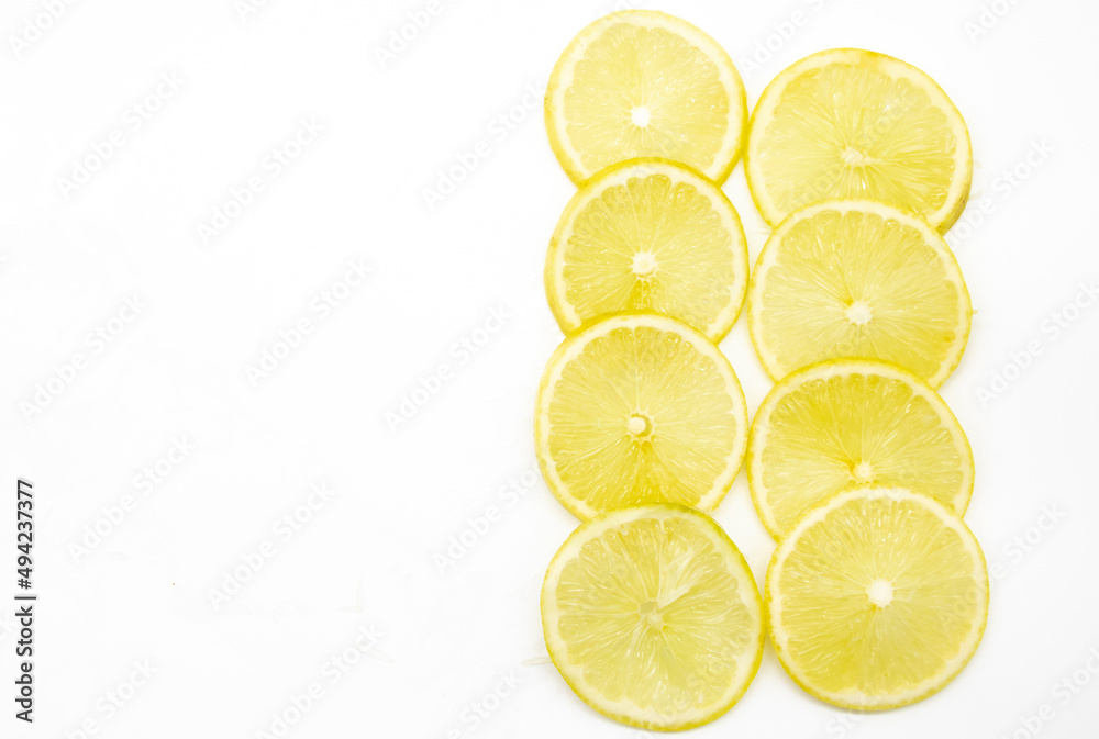 slice Lemon isolated on white background