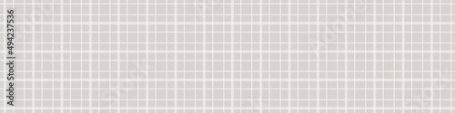 Farmhouse grey seamless check vector pattern border. Gingham gray baby color checker ribbon. Woven tweed all over print bordur. 