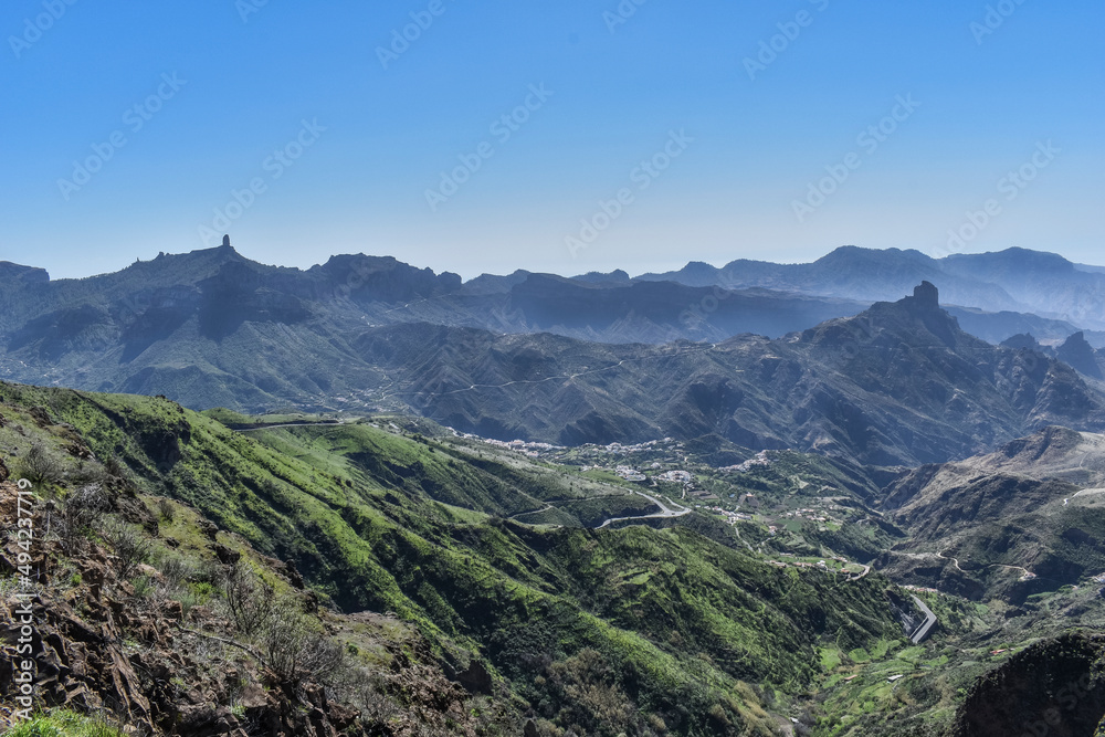 Naklejka premium Mountain range on Gran Canaria