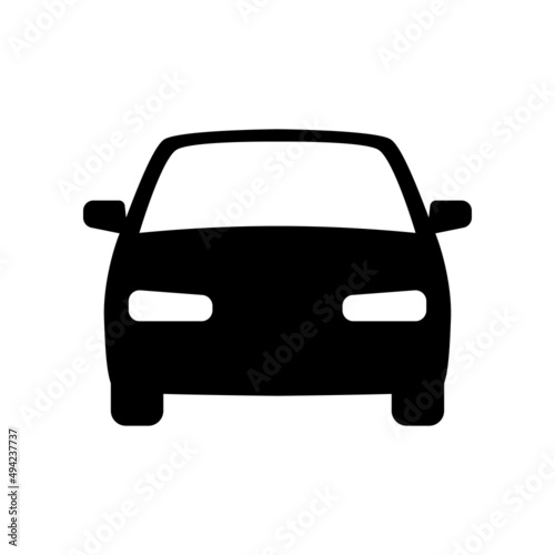 Passenger car icon isolated on white background. Car flat icon.