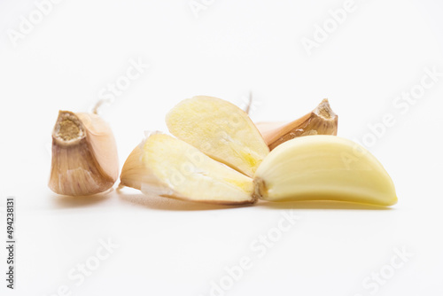 Garlic isolated on white background. photo