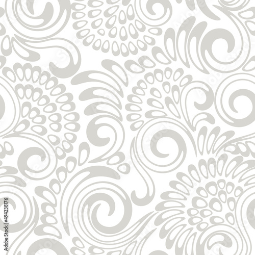 seamless floral pattern with twisted elements