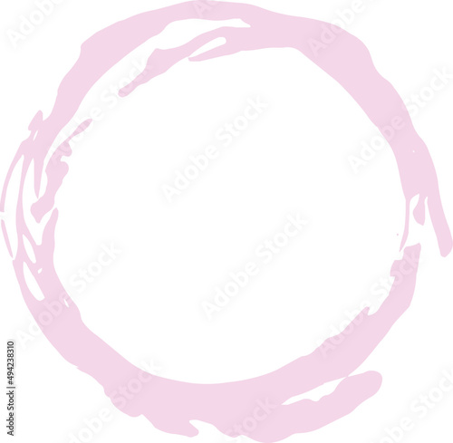 Abstract Pink Circle Paint Brush