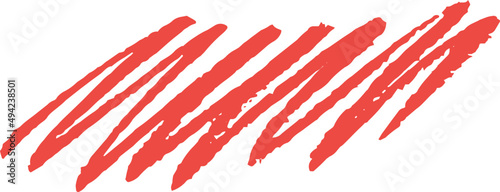 Abstract Red Paint Brush